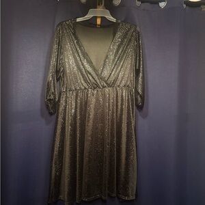 Elegant Black Glitter Dress